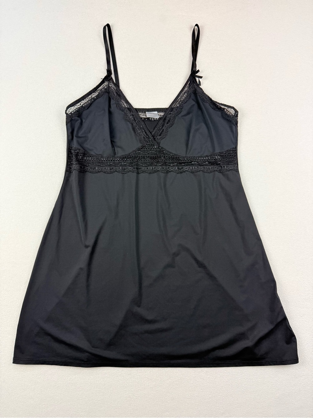 Vintage Black Lace Camisole Slip Women’s Chemise Lingerie Y2K Coquette